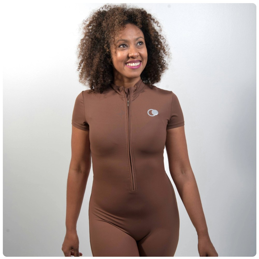 Brown Lunate Jumpsuit, view 3